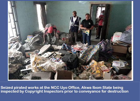 NCC Destroys Seized Pirated Works Worth N10.5m in Akwa Ibom